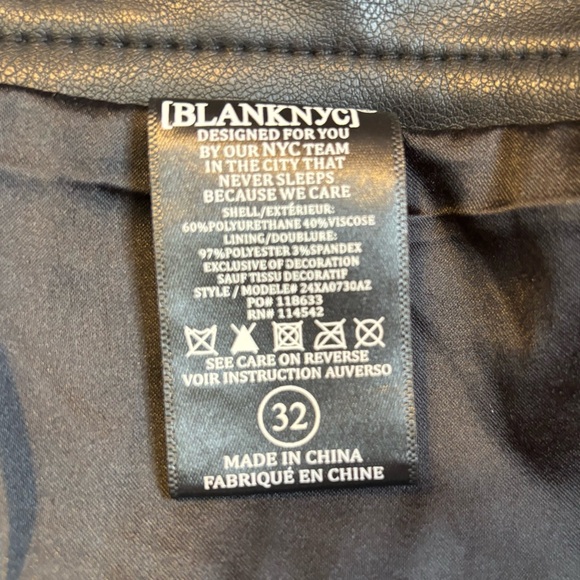 Blank NYC Black Faux Leather Lace-Up Mini Skirt 32 (L) - Picture 6 of 8
